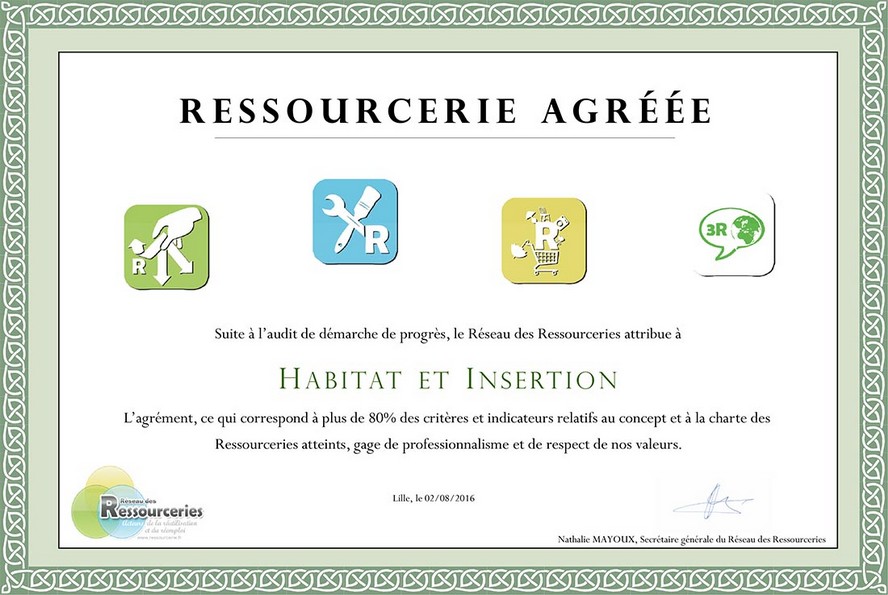 Ressourcerie agréée